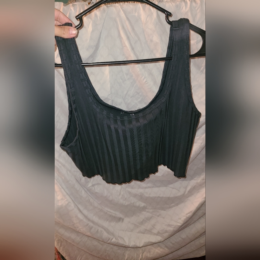 Crop top, about an XL. No tags